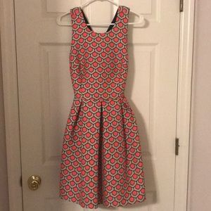 Trina Turk Embroidered Fit and Flare Dress